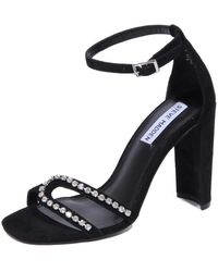 Steve Madden - Schoenen ,Zwart ,Suède Suède Strass Schoen Met 10 Cm Hak - Lyst