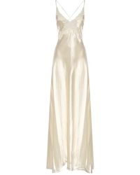 Alberta Ferretti - Kleedjes ,Satijn Abito Shiny Satin - Lyst