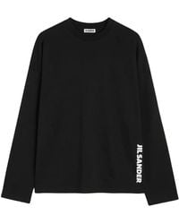 Jil Sander - Logo Print Long Sleeve T-Shirt - Lyst