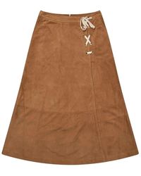 Munthe - Eleganter wildlederrock mit bindedetail - Lyst