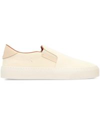 Moncler - Slip-On Sneakers Mit Runder Zehenkappe - Lyst