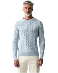 Hackett - Pullover Mit Rundhalsausschnitt Im Zopfmuster - Lyst
