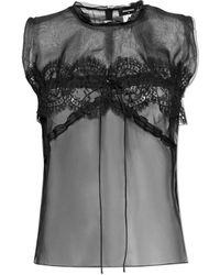 DSquared² - Ärmelloses seidentop - Lyst