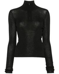 Frankie Shop - Sade Knit Zip Sweater - Lyst