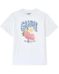 Ganni - Have A Nice Day T-Shirt - Lyst