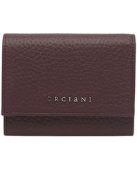 Orciani - Zachte Kleine Leren Enveloppe Portemonnee - Lyst