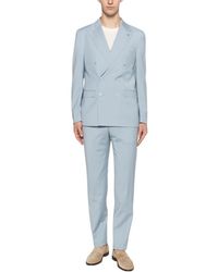 Manuel Ritz - Kostuums ,Blauw ,Double Breasted Suit - Lyst
