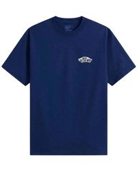 Vans - Tops ,Blauw ,Katoen Double Standard T-Shirt - Lyst