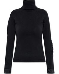 Y-3 - Truien & Vesten ,Zwart ,Leer Lange Mouwen Coltrui - Lyst