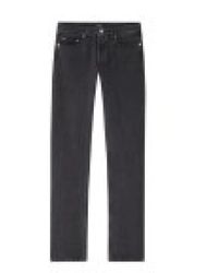 A.P.C. - Jeans ,Zwart ,Denim Zwarte Japanse Denim Straight Jeans - Lyst