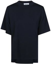 Alpha Studio - Truien & Vesten ,Blauw ,T-Shirt Viscosa Lunga Spacchi - Lyst
