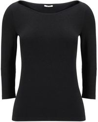 Wolford - Zwarte Trui Met Ronde Hals - Lyst