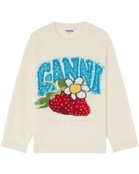 Ganni - Round-Neck Knitwear - Lyst