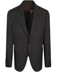 Lardini - Jassen ,Bruin ,Wol Bruine Wol Drie-Knoop Jas - Lyst