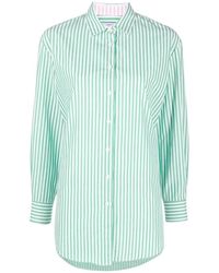Mc2 Saint Barth - Camisa a rayas de algodón verde - Lyst