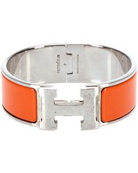 Hermès Bracelet Clic Clac Métal Sv925 Sterling - Gris