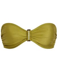 Vilebrequin - Badmode ,Groen ,Lune Bandeau Shiny Stretch Bikini Top - Lyst