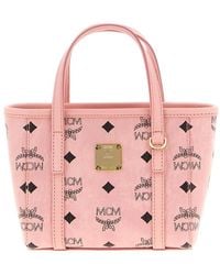 MCM - Tassen ,Roze ,Katoen Mini Toni Shopping Bag - Lyst
