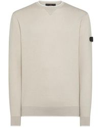 Peuterey - Hoodies & Sweatvesten ,Katoen Trui Met Ronde Hals En Logo Detail - Lyst