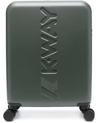 K-Way - Grüner trolley koffer mit logo - Lyst