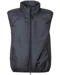 Aspesi - Jassen ,Blauw ,Nylon Nylon Gewatteerd Gilet Met Rits - Lyst