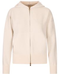 Agnona - Cashmere Wol Zijde Rits Hoodie - Lyst