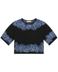Ulla Johnson - Truien & Vesten ,Zwart ,Polyester Alara Knit Jacquard Top - Lyst