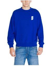 Replay - Blauer Baumwollpullover Herrenkollektion - Lyst
