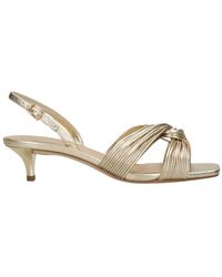 Michael Kors - Metallic Finish Slip-On Sandalen - Lyst
