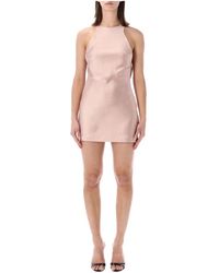 ANDAMANE - Kleedjes ,Roze ,Satijn Carmen Satin Mini Dress - Lyst