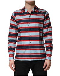 Dolce & Gabbana - Strepen Katoenen Button Down Shirt - Lyst
