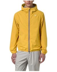 K-Way - Gelbe Wasserdichte Winddichte Atmungsaktive Jacke - Lyst