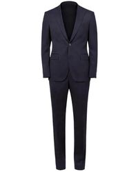 Colamarino - Kostuums ,Blauw ,Leer Single Breasted Suit - Lyst