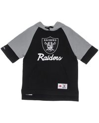 Mitchell & Ness - Hoodies & Sweatvesten ,Zwart ,Katoen Oakland Raiders Zwarte Fleece Hoodie - Lyst