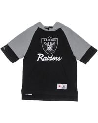 Mitchell & Ness - Oakland Raiders Zwarte Fleece Hoodie - Lyst