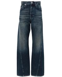 Lanvin - Twisted Blauwe Rechte Jeans Casual Stijl - Lyst