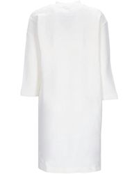 Nike - Fitness ,Wit ,Katoen Phoenix Fleece Oversized Mouwjurk - Lyst