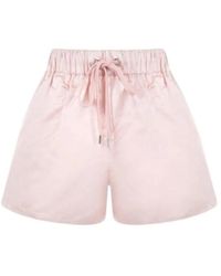 Sa Su Phi - Shorts in duchesse di seta rosa con vita elastica e tasche laterali - Lyst