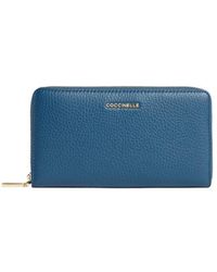 Coccinelle - Metallic Soft Zip-Around Wallet - Lyst