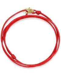 Nialaya - Wrap-Around String Bracelet With Sterling Plated Lock - Lyst