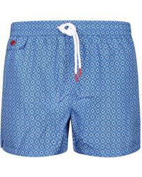 Kiton - Badmode ,Blauw ,Polyester Zwemshorts - Lyst