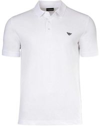 Emporio Armani - Weiße Poloshirt Mit Kurzen Ärmeln - Lyst