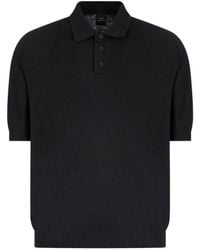 ARMANI EXCHANGE - Klassisches Gestricktes Polo-Shirt Schwarz - Lyst