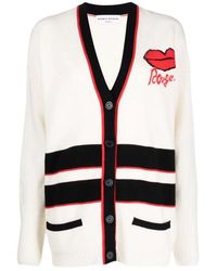 Sonia Rykiel - Truien & Vesten ,Wit ,Wol Witte Wol Casual Cardigan - Lyst
