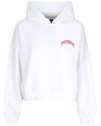 Propaganda - Hoodies & Sweatvesten ,Wit ,Katoen Geknipte Driehoek Hoodie Wit Stijlvol Comfortabel - Lyst