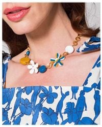 Marni - Daisy blumen kristall halskette - Lyst