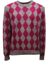 Amaranto - Truien & Vesten ,Veelkleurig ,Q6886 Maglione Mohair Blend Trui - Lyst