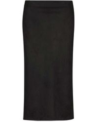 DRYKORN - Elegante falda midi con abertura y costuras decorativas - Lyst