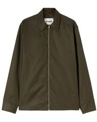 Jil Sander - Nylon Twill Zip-Up Shirt - Lyst