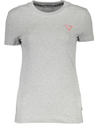 Guess - Kurzarm logo print baumwoll t-shirt - Lyst